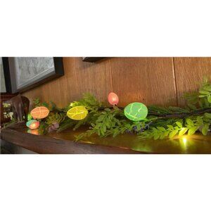 6 FT Easter Garland, Lighted Artificial Garlands with Egg, 20 LED Lights